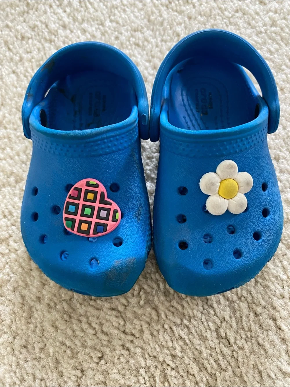 2 Pair Toddler Clogs Crocs + Capelli Dinosaur Shoes Sizes 6 & 7